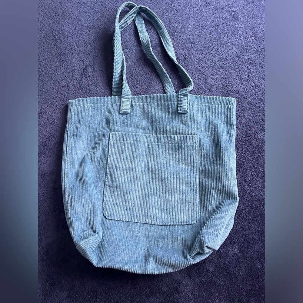 American Eagle Blue Corduroy Tote Bag
